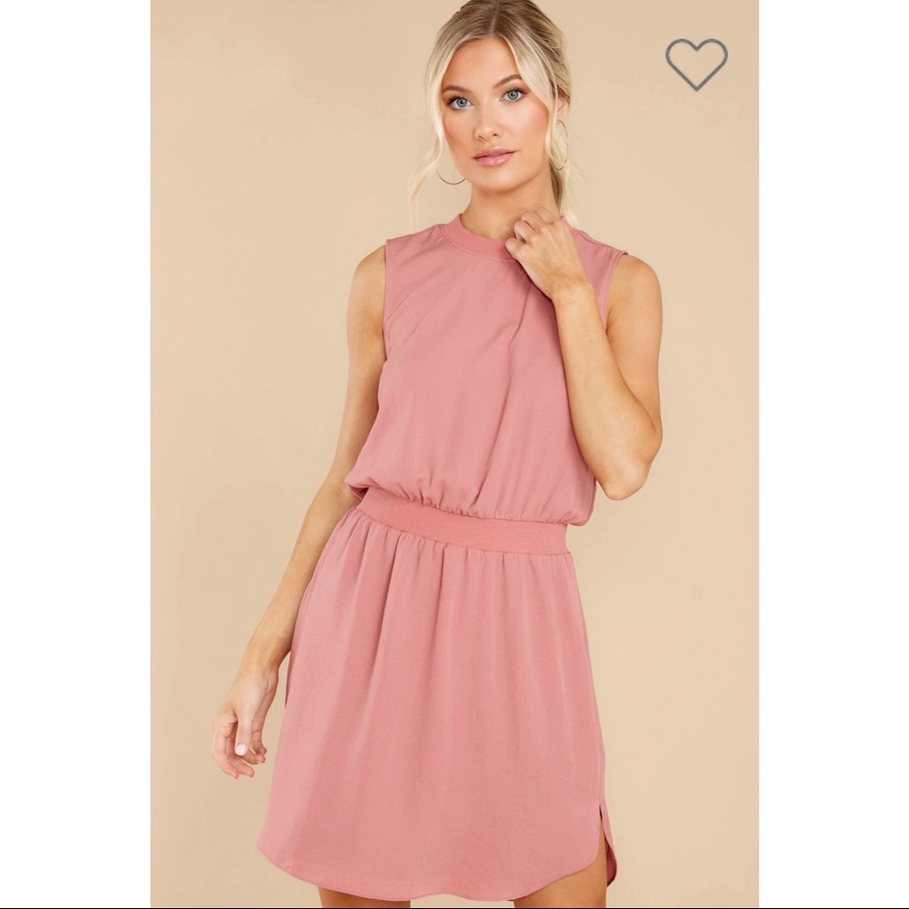 Elegant Pink Sleeveless Mini Dress